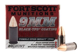 Fort Scott Munitions 80 gr TUI 9mm Ammunition - 20 Rounds